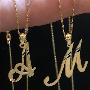 14K Gold initial Pendant all letters available